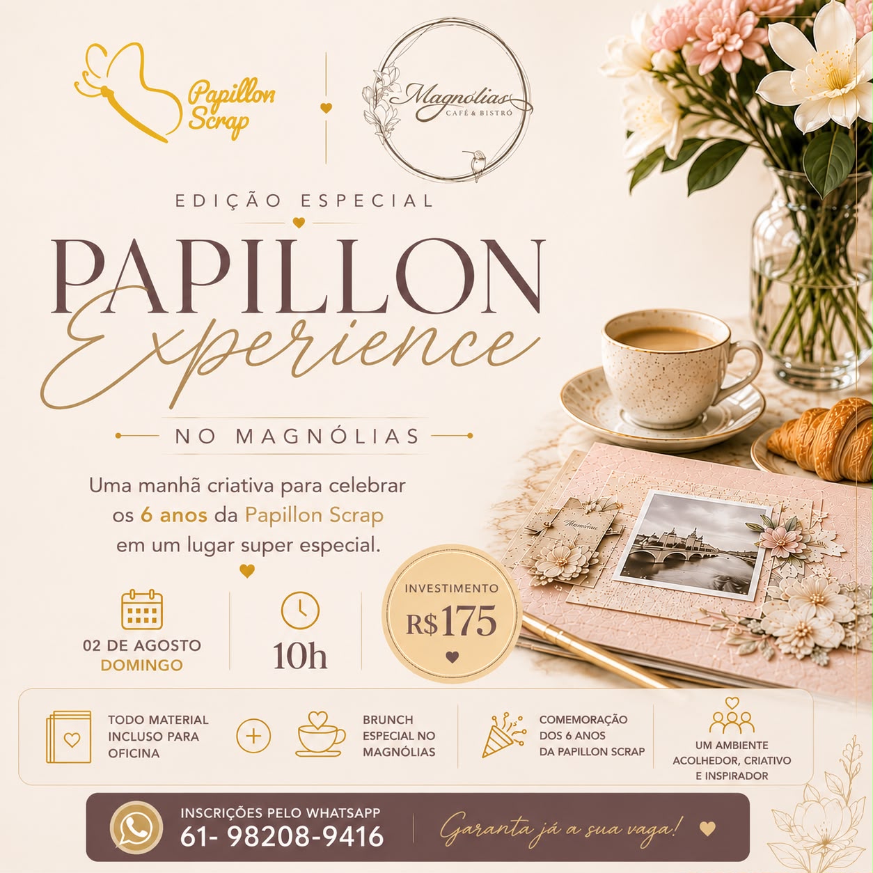 Banner de divulgação: Papillon Experience Especial Magnólias